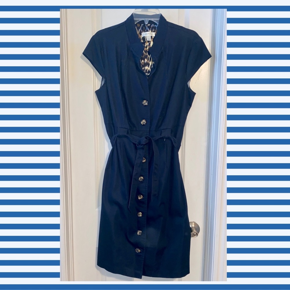 Dressbarn Buttoned Navy Dress (brand new)